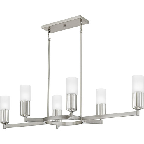 Cruz Six Light Linear Chandelier in Brushed Nickel (10|CRZ648BN) Cruz Six Light Linear Chandelier in Brushed Nickel (10|CRZ648BN)