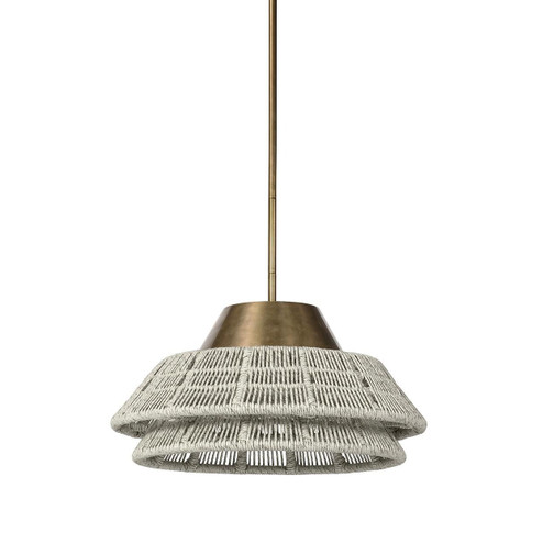 Pescadero Two Light Pendant in Brass / Whitewash (515|2180-79)