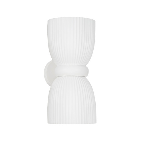 Mallory Two Light Wall Sconce in Ceramic White (65|656121CE)