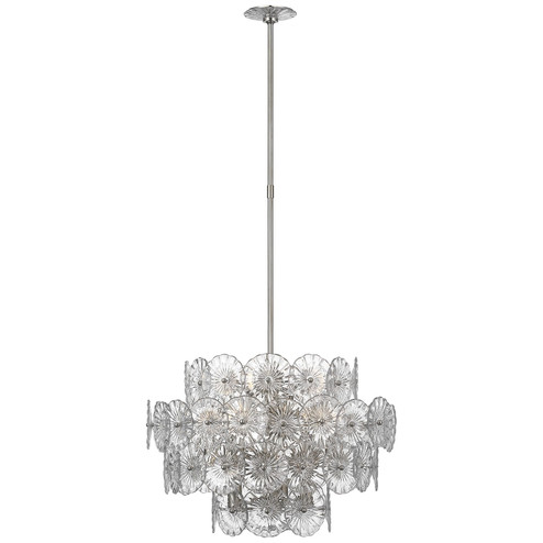 Gianna LED Chandelier in Burnished Silver Leaf (268|JN 5035BSL-CG)