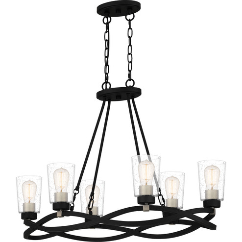 Overlook Six Light Island Chandelier in Earth Black (10|OLK632EK)