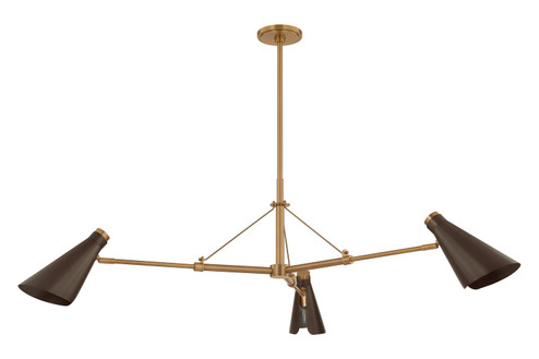 Andersen Three Light Chandelier in Patina Brass (67|F4350-PBR/BRZ)