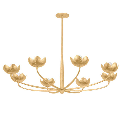 Arcata Eight Light Chandelier in Vintage Gold Leaf (67|F2048-VGL)