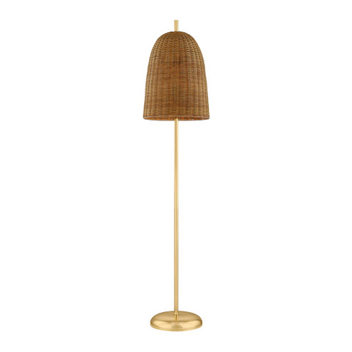 Beatrice One Light Floor Lamp in Aged Brass (428|HL1001401-AGB)