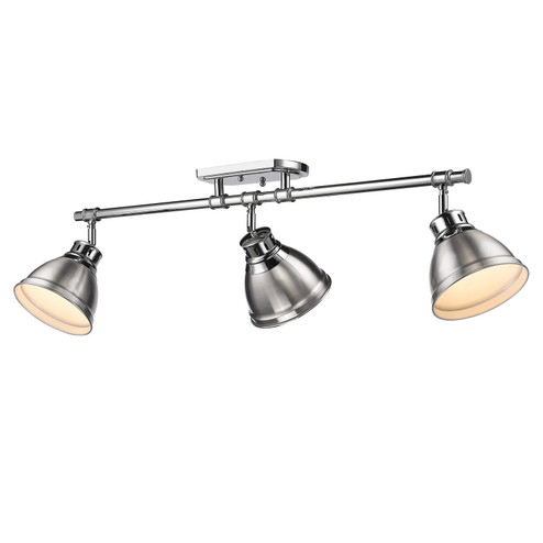 Duncan Three Light Semi-Flush Mount in Chrome (62|3602-3SF CH-PW)