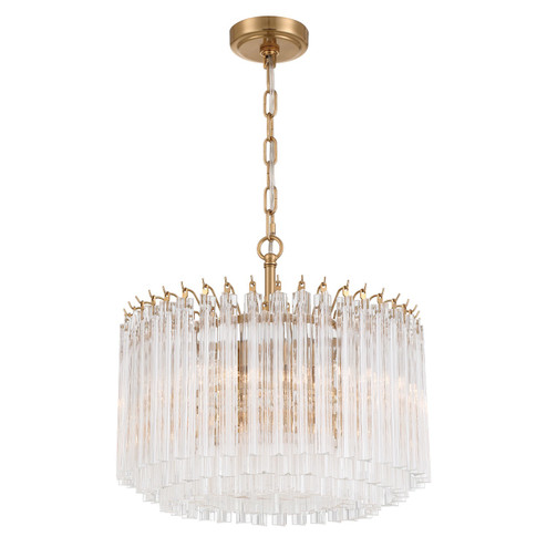 Lofton Five Light Chandelier in Aged Brass (60|LOF-5005-AG)