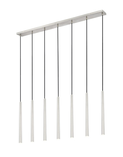 Forest LED Linear Chandelier in Brushed Nickel (224|919MP24-7L-BN-LED)