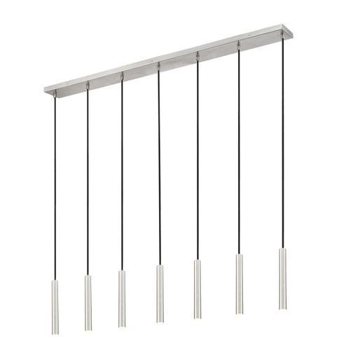 Forest LED Linear Chandelier in Brushed Nickel (224|919MP12-7L-BN-LED)