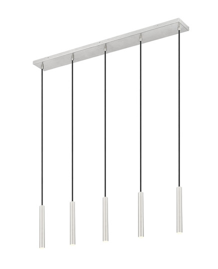 Forest LED Linear Chandelier in Brushed Nickel (224|919MP12-5L-BN-LED)