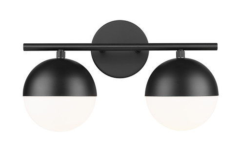 Realm Sphere Two Light Vanity in Matte Black (224|7517-2V-MB) Realm Sphere Two Light Vanity in Matte Black (224|7517-2V-MB)
