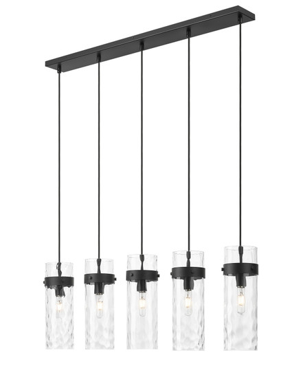 Fontaine Five Light Linear Chandelier in Matte Black (224|7002P5-5L-MB)