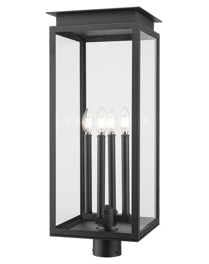 Nova Four Light Outdoor Post Mount Fixture in Black (224|5018PHBR-BK)