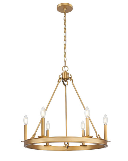 Barclay Six Light Chandelier in Rubbed Brass (224|482R-6RB)