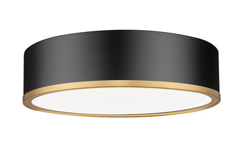 Bradley LED Flush Mount in Matte Black + Modern Gold (224|1018F16-MB-MGLD-LED)