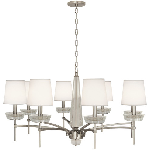 Cristallo Eight Light Chandelier in Polished Nickel w/ Clear Crystal (165|S625C)