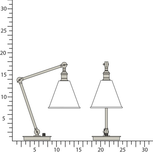 Alloy One Light Table Lamp in Polished Nickel, Cased White w/Polished (165|S2419G)