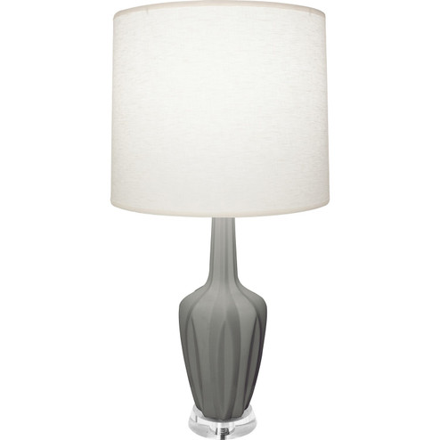 Small Emma One Light Accent Lamp in Matte Smokey Taupe Glazed Ceramic w/Polished Nickel (165|MST35)