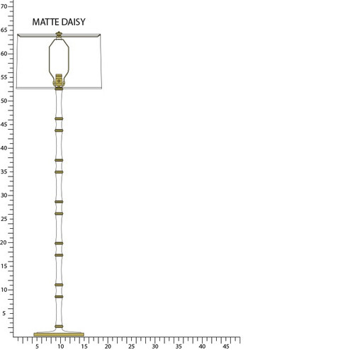 Kane One Light Floor Lamp in Matte Daisy w/Modern Brass (165|MDY73X)