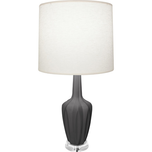 Emma One Light Accent Lamp in Matte Ash Glazed Ceramic w/Polished Nickel/a Lucite (165|MCR35)
