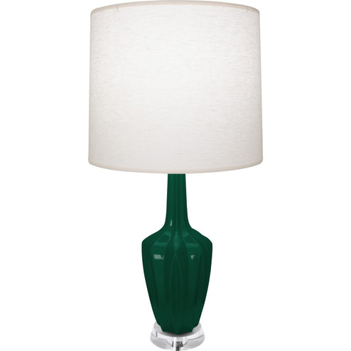Small Emma One Light Accent Lamp in Jungle Glazed Ceramic w/Polished Nickel (165|JU35)