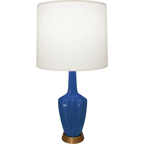 Emma One Light Accent Lamp in Cobalt Glazed Ceramic w/Warm Brass (165|CT36)