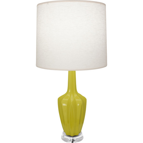 Small Emma One Light Accent Lamp in Citron Glazed Ceramic w/Polished Nickel (165|CI35)