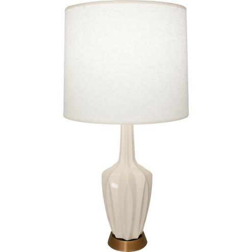 Emma One Light Accent Lamp in Bone Glazed Ceramic w/Warm Brass (165|BN36)