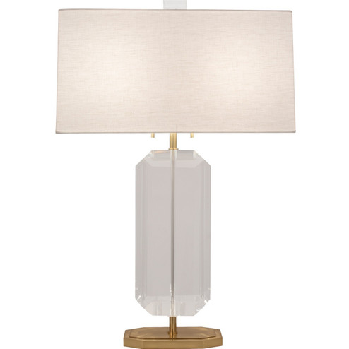 Jacqueline Two Light Table Lamp in Modern Brass w/Clear Crystal (165|1196)