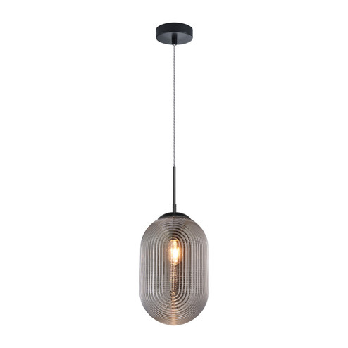 Maruna One Light Pendant in Matte Black + Smoked Glass (423|C31001MBSM)