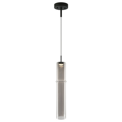 Bambu One Light Pendant in Matte Black + Smoked Glass (423|C30611MBSM)