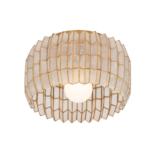 FRACTAL One Light Flush Mount in Oxidized Gold Leaf (33|522645OL)