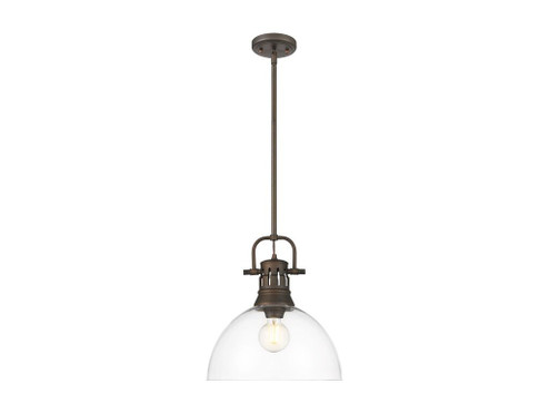 Duncan One Light Pendant in Rubbed Bronze (62|3604-L RBZ-CLR)