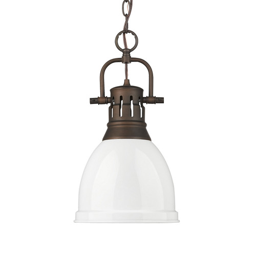 Duncan One Light Pendant in Rubbed Bronze (62|3602-S RBZ-WH)
