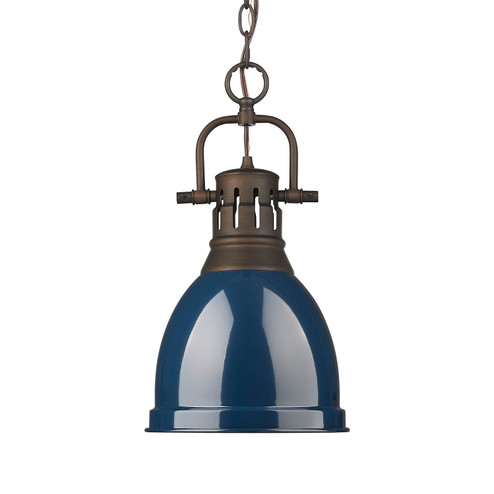 Duncan One Light Pendant in Rubbed Bronze (62|3602-S RBZ-NVY)