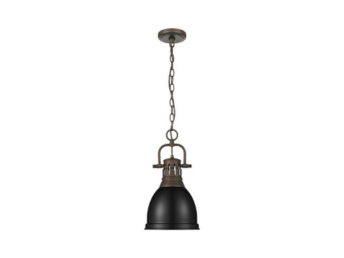 Duncan One Light Pendant in Rubbed Bronze (62|3602-S RBZ-BLK)