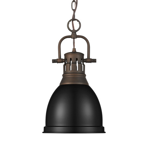 Duncan One Light Pendant in Rubbed Bronze (62|3602-S RBZ-BLK)