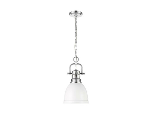 Duncan One Light Pendant in Chrome (62|3602-S CH-WHT)