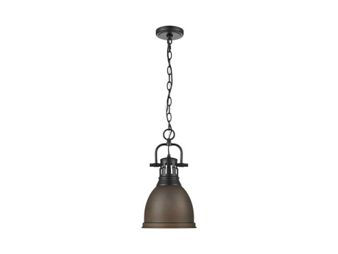 Duncan One Light Pendant in Matte Black (62|3602-S BLK-RBZ)