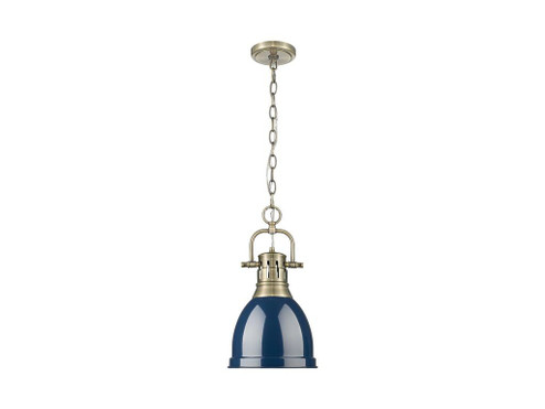 Duncan One Light Pendant in Aged Brass (62|3602-S AB-NVY)