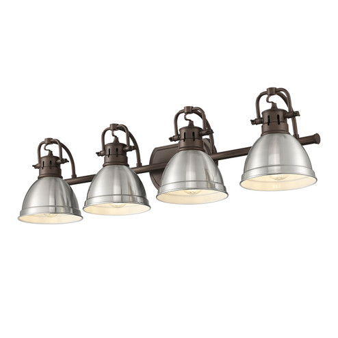 Duncan Four Light Vanity in Rubbed Bronze (62|3602-BA4 RBZ-PW)
