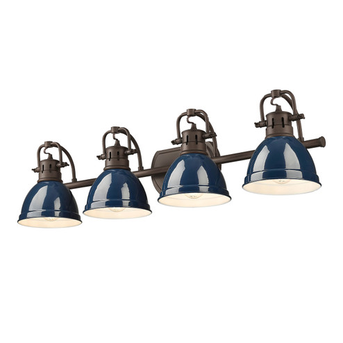 Duncan Four Light Vanity in Rubbed Bronze (62|3602-BA4 RBZ-NVY)