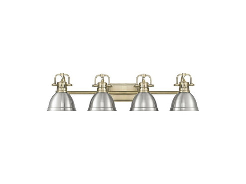 Duncan Four Light Vanity in Aged Brass (62|3602-BA4 AB-PW)
