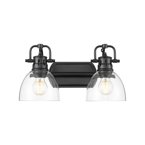 Duncan Two Light Vanity in Matte Black (62|3602-BA2 BLK-CLR)