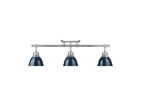 Duncan Three Light Semi-Flush Mount in Chrome (62|3602-3SF CH-NVY)