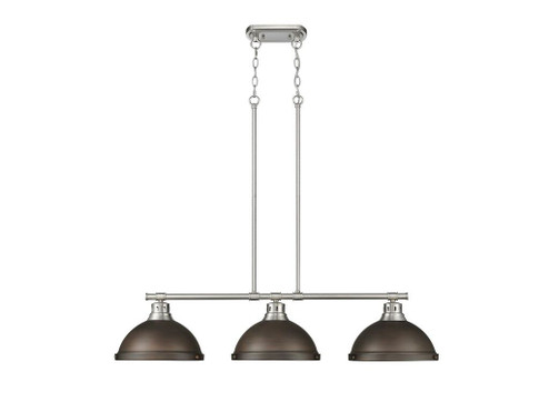 Duncan Three Light Linear Pendant in Pewter (62|3602-3LP PW-RBZ)