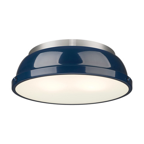Duncan Two Light Flush Mount in Pewter (62|3602-14 PW-NVY)