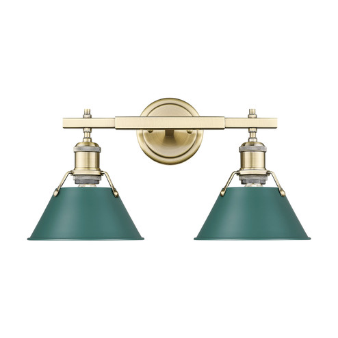 Orwell Two Light Vanity in Aged Brass (62|3306-BA2 AB-GN)