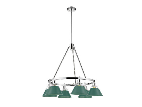 Orwell Six Light Chandelier in Chrome (62|3306-6 CH-GN)
