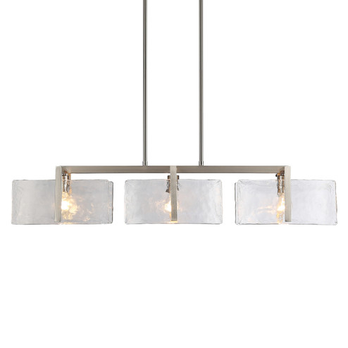 Aenon Three Light Linear Pendant in Pewter (62|3164-LP PW-HWG)