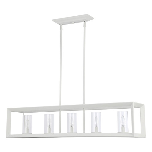 Smyth Five Light Linear Pendant in Natural White (62|2073-LP NWT-CLR)